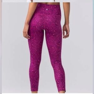 Pink Print Lululemon Leggings 4